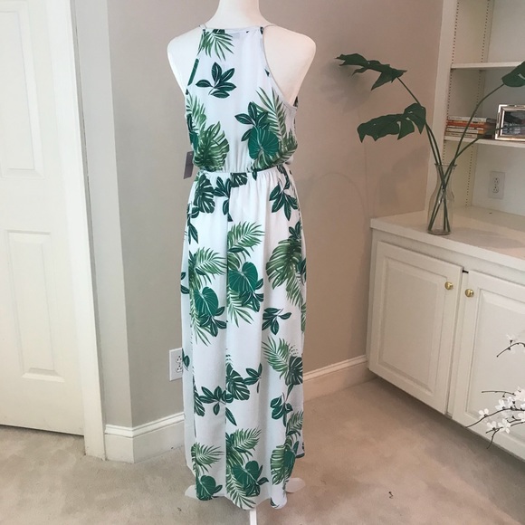 Last chance!!! NWT Palm Print Maxi Dress L - Picture 4 of 8